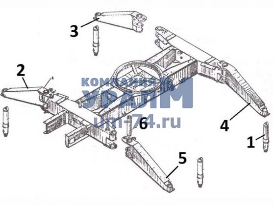 Установка выносных опор КС-3577А.31.000